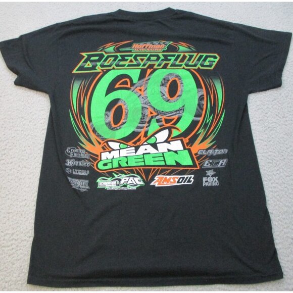 Other - Sprint Car Shirt Mens Medium Chad Boespflug Dirt Track Auto Racing Mean Green 69